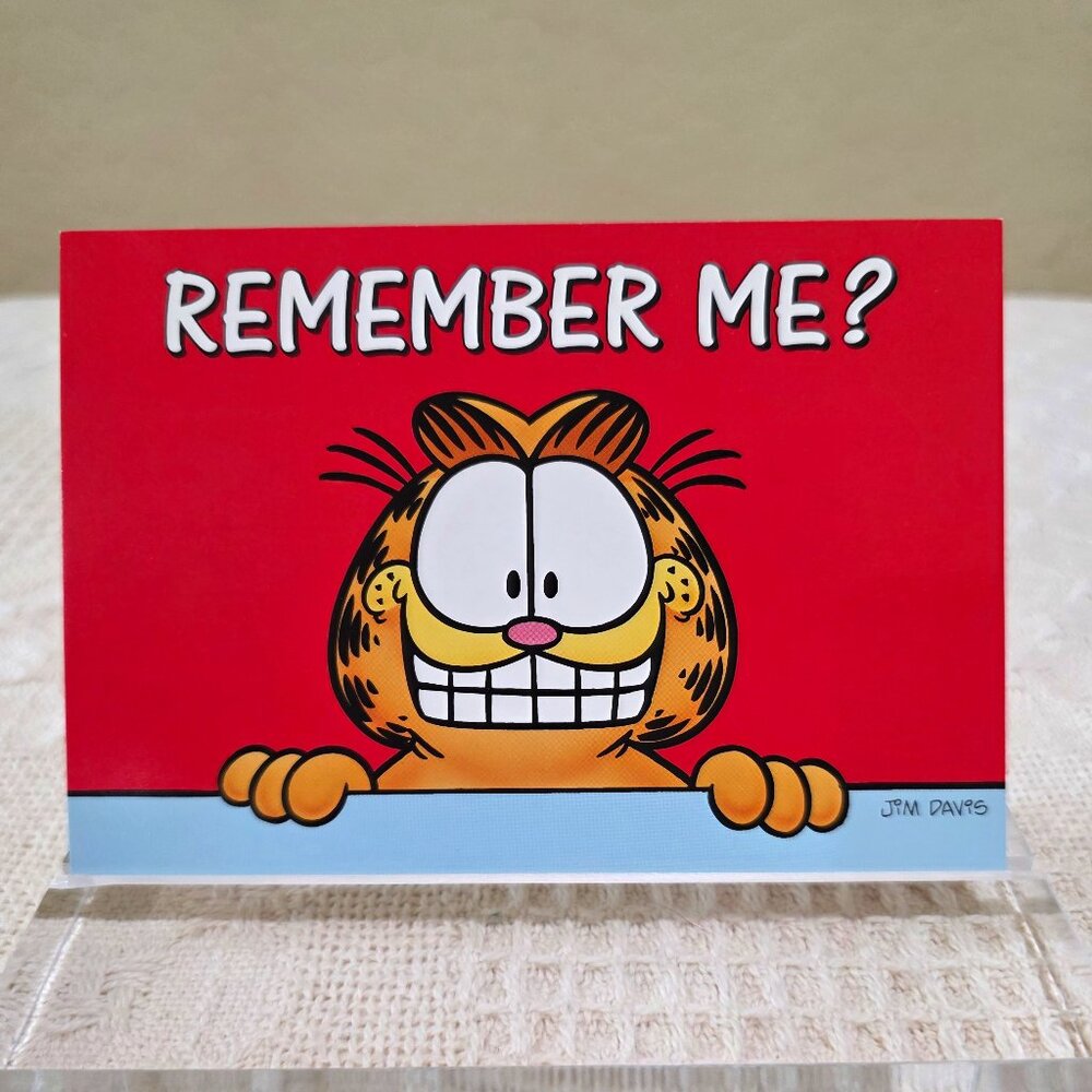Vintage 1978 Garfield Cartoon Comic Cat Jim Davis REMEMBER ME? Postcard Unused